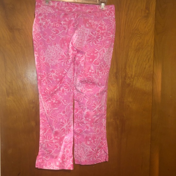 LILLY Pulitzer Baley Capri pants pink nina Pina 2 - Picture 2 of 4